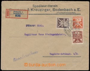 185069 - 1922 Maxa B55, firemní R-dopis vyfr. zn. OR 185h a 100h a H