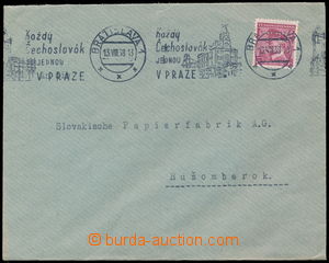 185076 - 1938 Maxa J88, commercial envelope with T. G. Masaryk 1CZK w