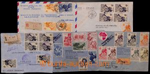 185083 - 1924-1948 comp. of 5 Reg and airmail letters, franked with G