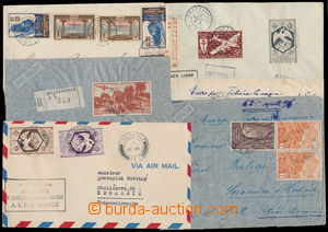 185085 - 1931-1952 comp. of 6 letters, mostly Reg or air-mail, i.a. f