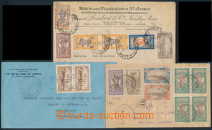 185086 - 1912-1936 Reg letter with issues Fort de France and Woman fr