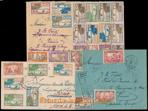 185091 - 1930-1938 3 entires, Ppc with 5 stamps issue Landscape 1928 