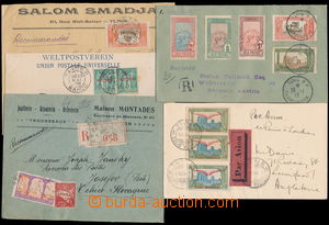 185092 - 1899-1933 2 Reg and 1 airmail letters, triple franking of ai