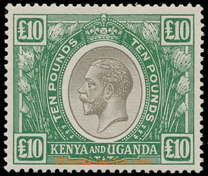 185103 - 1922-1927 SG.100w, Jiří V. £10 černá / zelená, PR