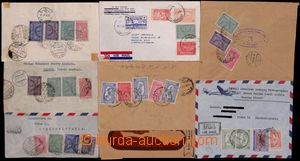 185155 - 1946-1955 comp. of 8 commercial airmail letters to Czechoslo