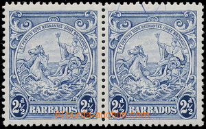 185168 - 1938-1947 SG.251ba, pair of Coat of arms 2½P blue, stam