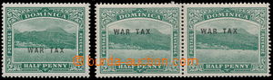 185172 - 1918 SG.56x, War Tax 1/2P green with rare wmk inverted SIDEW