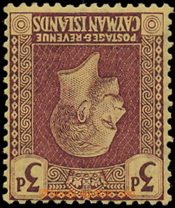 185180 - 1921-1926 SG.75y, Jiří V. 3P purpurová / žlutá, WMK INV