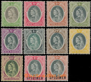 185195 - 1901 SG.1-9, Viktorie - atypická kresba královny se vdovsk