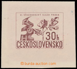185242 - 1966 PLATE PROOF  Pof.1581, Trade-union Congress 30h, plate 