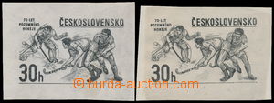 185277 - 1978 ZT  Pof.2307, Pozemní hokej 30h, zkusmý tisk - otisk 