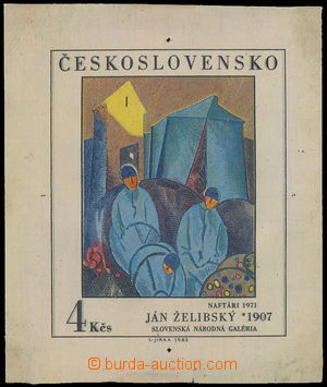 185283 - 1982 PLATE PROOF  Pof.2571, Art - J. Želibský 4Kčs, plate