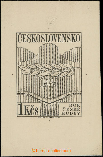 185325 - 1984 ZT  Pof.2648, Rok české hudby 1Kčs, zkusmý tisk - o