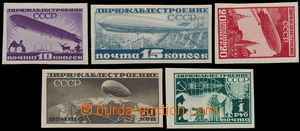 185448 - 1931 Mi.397C-401C, Zeppelins, complete imperforated set; min