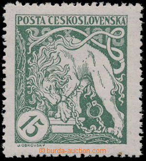 185495 -  Pof.27Aa, Lion Breaking its Chains 15h light green, comb pe