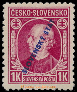185506 - 1939 Alb.24B, Hlinka 1K červená s přetiskem Slovenský š