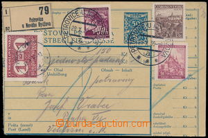 185534 - 1939 part parcel dispatch-note with forerunner Czechosl. stm