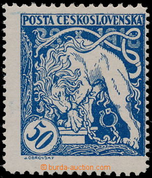 185624 -  Pof.29B, 50h blue, line perforation 11½; : 13¾;, 