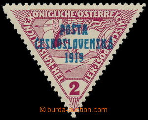 185634 -  Pof.55, Triangle 2h brown-red, overprint type III.; marked 