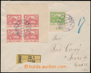 185671 - 1918 FDC / 1. den vydání Hradčanských známek, R-dopis v