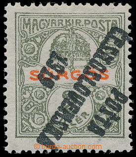 185682 -  Pof.124 Pp, Express stamp 2f green, shifted inverted overpr