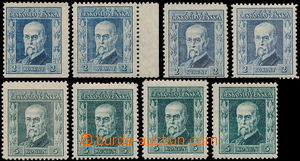 185716 - 1925 Pof.191A, 193A, Rytina 2Kč modrá a 5Kč zelená, I. t