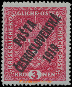 185751 -  Pof.49I, Znak 3K světle červená, úzký formát, I. typ;