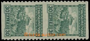 185753 - 1926 Pof.210A, Pernštejn 30h green coil-, vertical pair wit