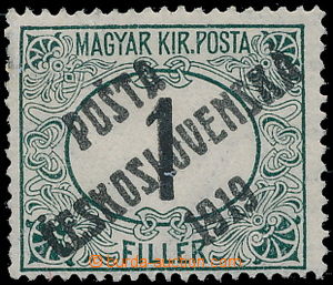 185774 -  Pof.126, Black numerals 1f green / black, IV. type, wmk Py;