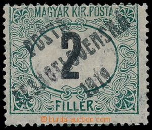 185775 -  Pof.127, Black numerals 2f green / black, overprint type I 