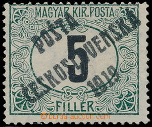 185776 -  Pof.128, Černé číslice 5f zelená / černá, I. typ př