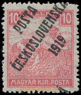 185845 -  Pof.99, White numerals 10f red, type II.; mint never hinged