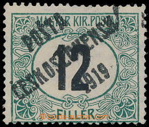 185849 -  Pof.129, Černé číslice 12f zelená / černá, průsvitk