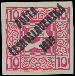 185851 -  Pof.59, Mercure R 10h, overprint type III.; standard margin