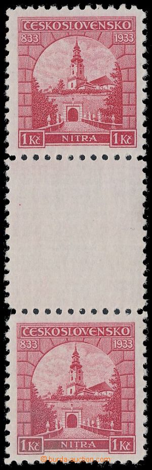 185853 - 1933 Pof.274Ms(2), Nitra 1Kč červená (!), svislé 2-znám
