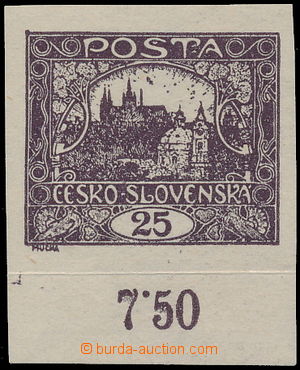 185883 -  Pof.11a, 25h black-violet with lower margin with control-nu