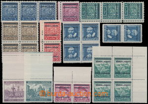 185940 - 1939 Pof.1-9, comp. 8 pcs of various plate and printing flaw