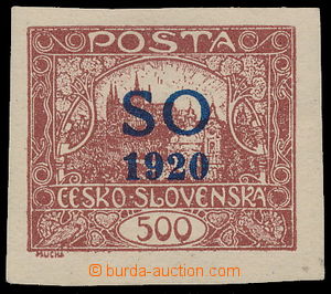 185966 -  Pof.SO22 IIr, Hradčany 500h hnědá, modrý přetisk, rám