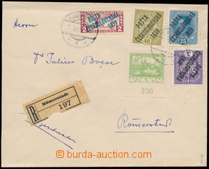 185975 - 1919 R-dopis v místě s bohatou 5-barevnou smíšenou frank
