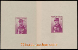 186012 - 1938 Mi.Bl.1, 2x aršík Vévoda Louis II. 10Fr, 1x obvyklý