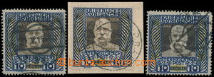 186018 - 1908 Mi.156, Ferch.156, 3x Jubilee Franz Joseph 10K, nice pi