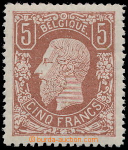 186032 - 1878 Mi.34Ab, Leopold II. 5Fr red-brown, well centered, nice