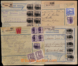 186055 - 1920 sestava 4ks větších dílů poštovních průvodek se