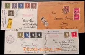 186080 - 1917-1918 comp. of 4 letters, ordinary exactly franked with 