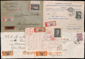 186082 - 1929-1931 sestava 5ks R-dopisů (z toho 1x R+Ex) adresovaný