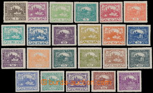 186096 -  Pof.1-26, 1h - 1000h, selection of 23 stamps, basic set, al