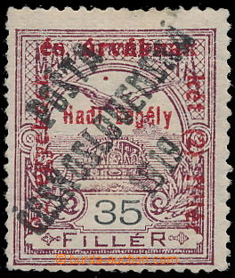 186127 -  NEVYDANÁ  hodnota 35+2f s přetiskem Hadi segély a s pře