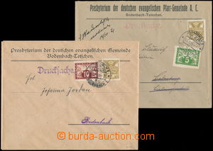 186166 - 1921 comp. 2 pcs of commercial Tiskopisů sent express in IV