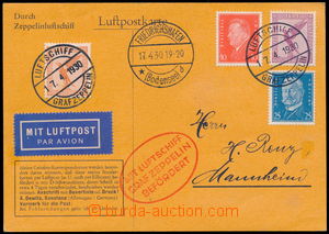 186188 - 1930 SPANIENFAHRT - zpětný let, lístek do Mannheimu vyfr.