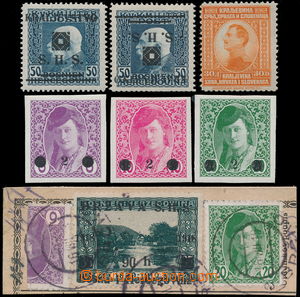 186194 - 1918-1923 set of 6 stamps, contains Mi.27-29, 2x Mi.41 - Opt